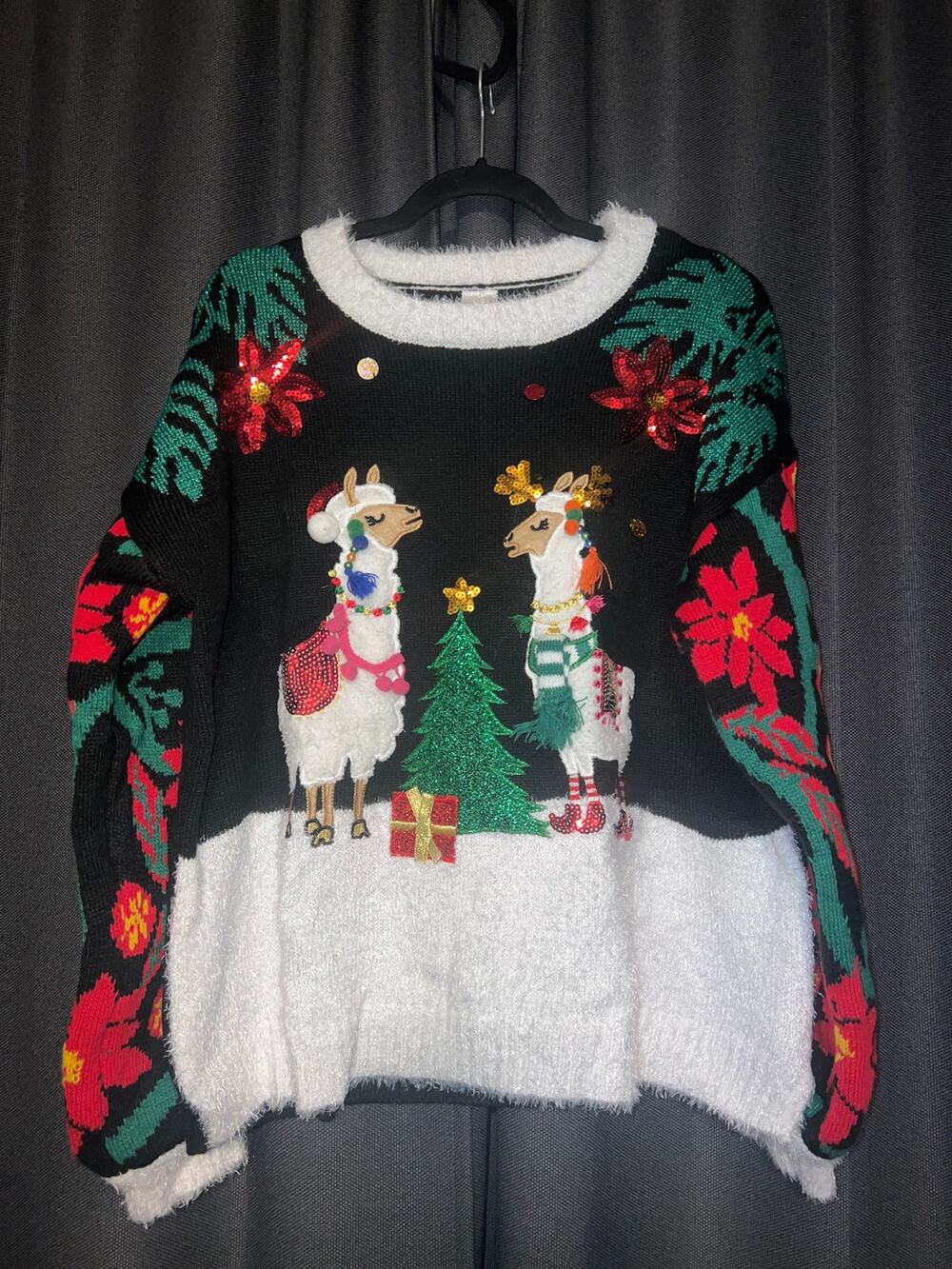 Ugly Christmas Sweater Xmas Size XL Llama